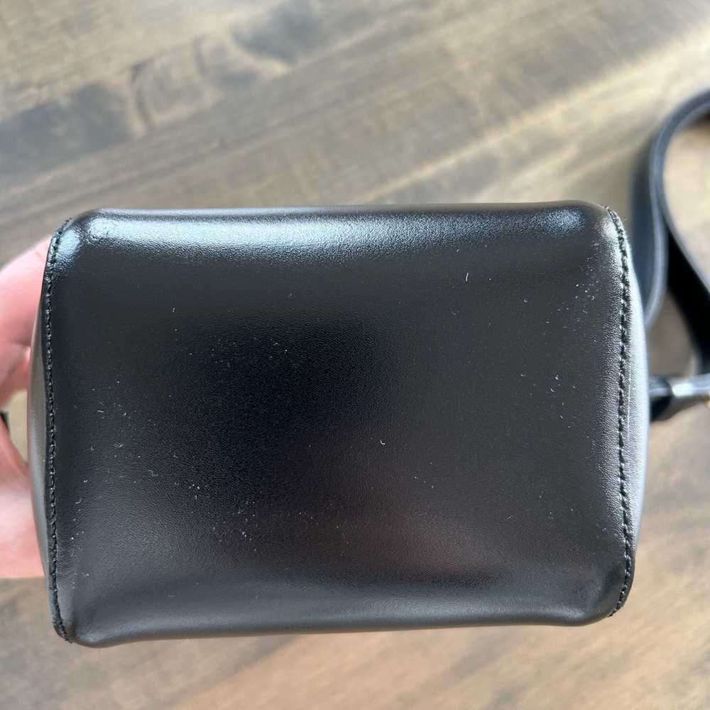 Zara Black Genuine Leather Bucket Bag - Picture 13 of 16